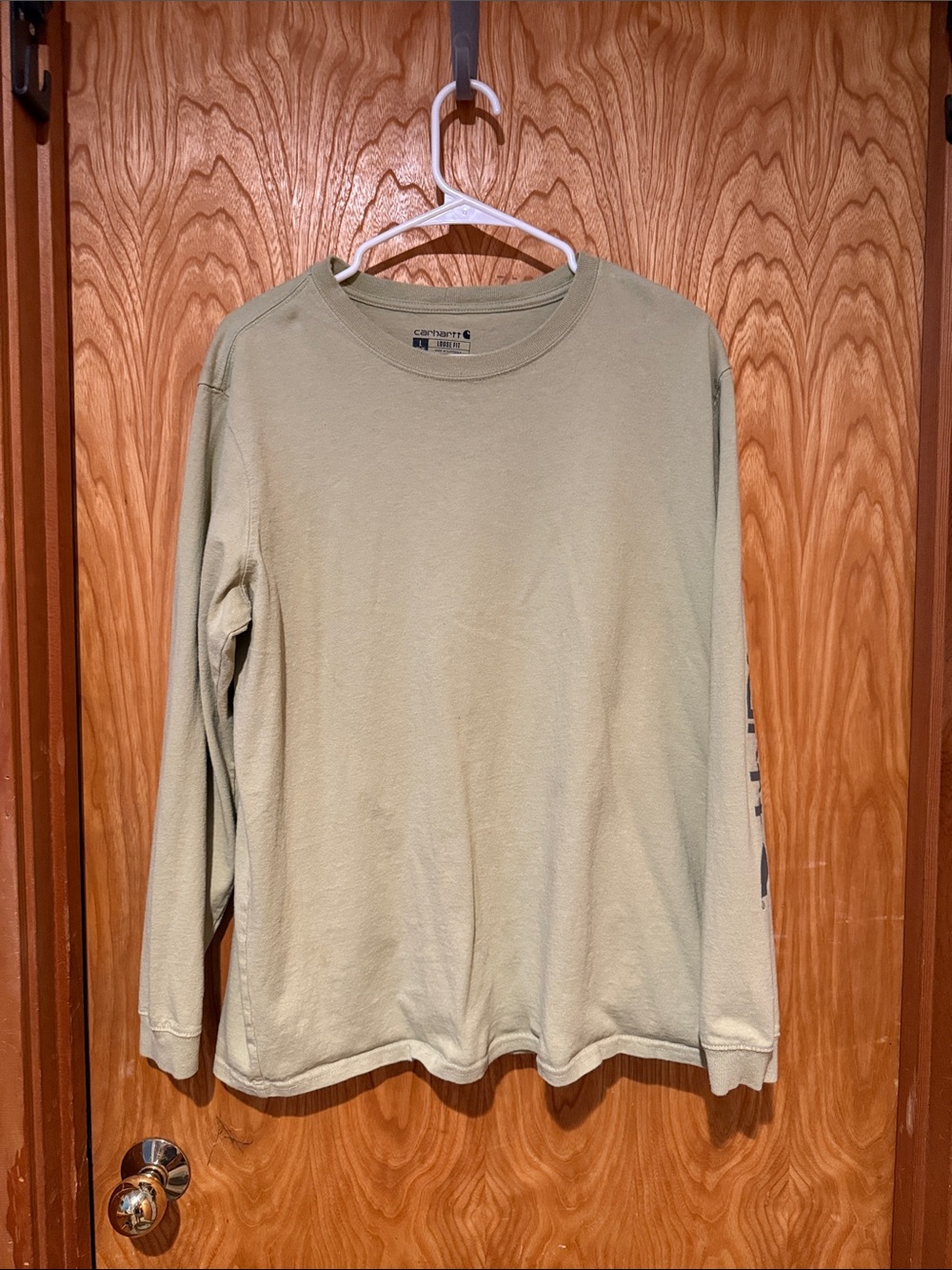 Carhartt Men’s Crewneck Sweatshirt in Light Olive Green